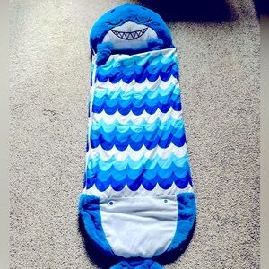 Happy Nappers Kids Sleeping Bag Blue Shark Sz Medium